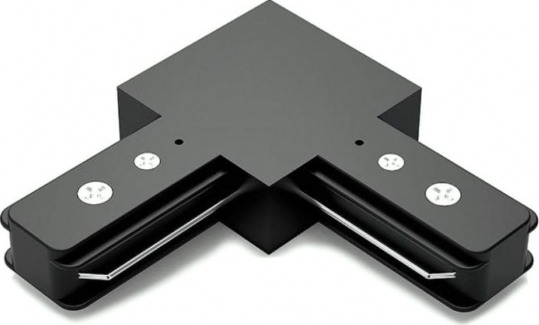 Коннектор GAUSS TR107 для трековых шинопроводов угловой (l) черный