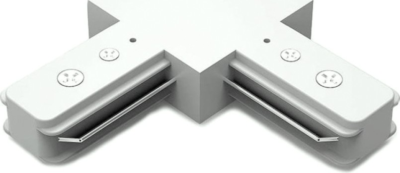 Коннектор GAUSS TR108 для трековых шинопроводов угловой (l) белый Коннектор GAUSS TR108 для трековых шинопроводов угловой (l) белый