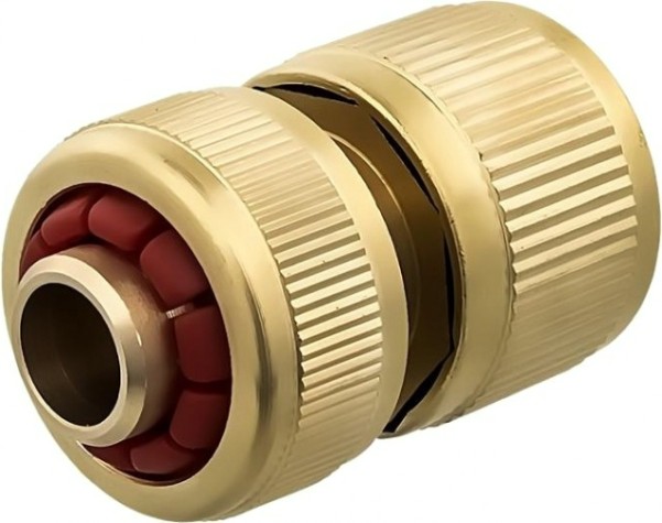 Коннектор QUATTRO ELEMENTI для шланга 1/2", латунь, аквастоп [246-395]