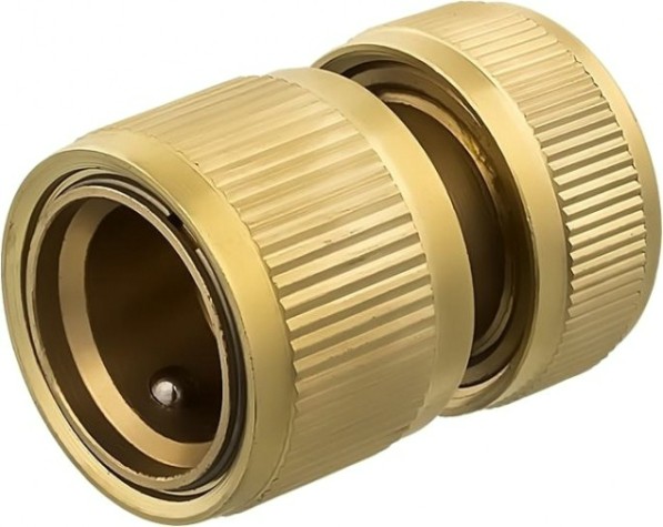 Коннектор QUATTRO ELEMENTI для шланга 1/2", латунь, аквастоп [246-395]