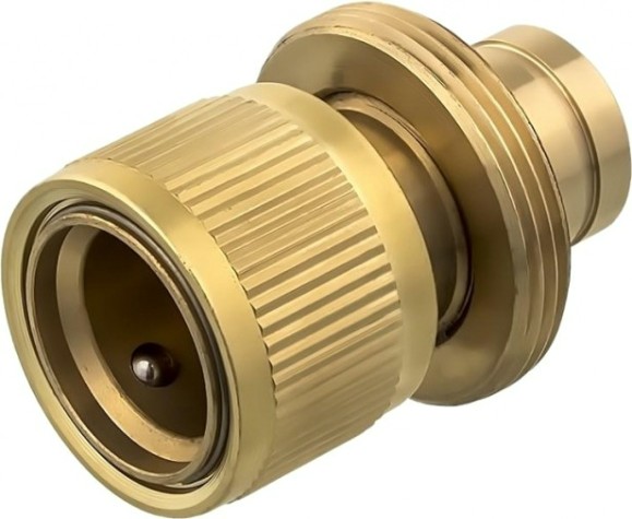 Коннектор QUATTRO ELEMENTI для шланга 3/4", латунь, аквастоп [246-401]
