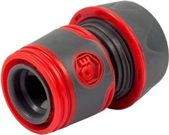 Коннектор QUATTRO ELEMENTI для шланга 3/4", мягкий пластик, аквастоп [646-096]