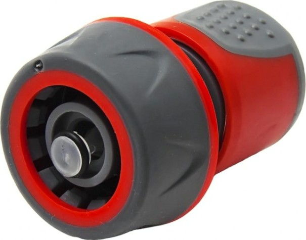 Коннектор QUATTRO ELEMENTI для шланга 3/4", мягкий пластик, аквастоп, блокиратор [241-253]