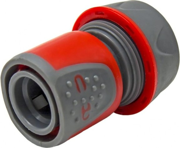 Коннектор QUATTRO ELEMENTI для шланга 3/4", мягкий пластик, аквастоп, блокиратор [241-253]