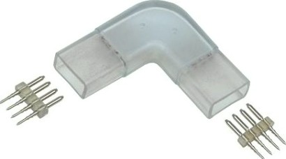 Коннектор угловой IEK 14мм RGB разъем-разъем (5 шт) [LSCON14-RGB-220-05]