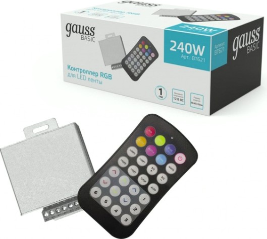 Контроллер GAUSS BT621 rgb basic для ленты led 12v 240w