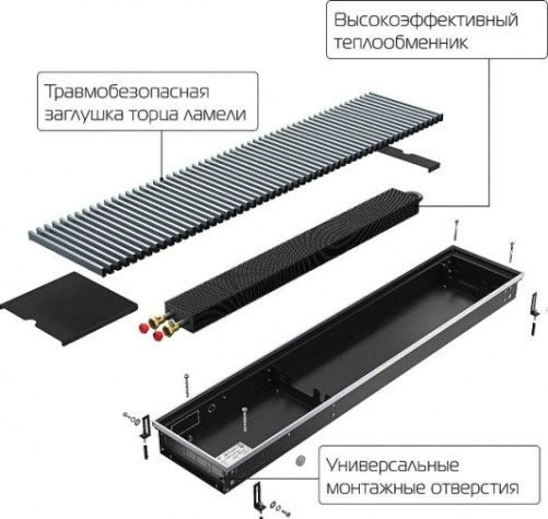 Конвектор внутрипольный ROYAL THERMO ATRIUM RT-A-110/200/2200-DG-U-NA [НС-1477244]