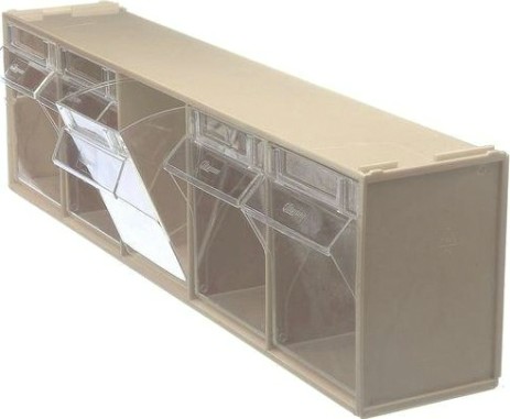 Короб откидной СТЕЛЛА-ТЕХНИК 600х140х168мм, 5 ячеек, бежевый, прозрачный [F-600-5-B]