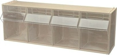 Короб откидной СТЕЛЛА-ТЕХНИК 600х178х206мм, 4 ячейки, бежевый, прозрачный [F-600-4-B]