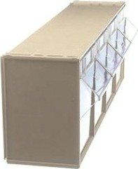 Короб откидной СТЕЛЛА-ТЕХНИК 600х178х206мм, 4 ячейки, бежевый, прозрачный [F-600-4-B]