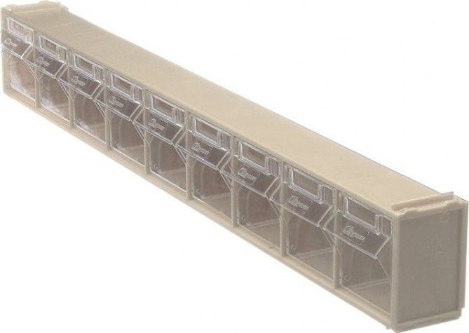 Короб откидной СТЕЛЛА-ТЕХНИК 600х68х78мм, 9 ячеек, бежевый, прозрачный [F-600-9-B]