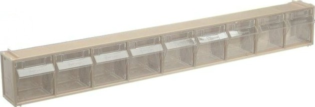 Короб откидной СТЕЛЛА-ТЕХНИК 600х68х78мм, 9 ячеек, бежевый, прозрачный [F-600-9-B]
