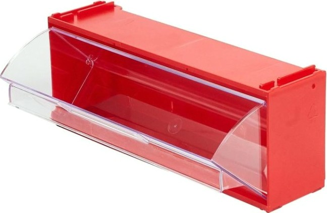 Короб откидной СТЕЛЛА-ТЕХНИК F-300-1 300х96х112мм, красный, прозрачный
