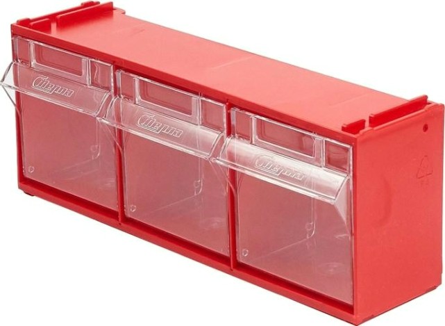 Короб откидной СТЕЛЛА-ТЕХНИК F-300-3 300х96х112мм, красный, прозрачный Короб откидной СТЕЛЛА-ТЕХНИК F-300-3 300х96х112мм, красный, прозрачный