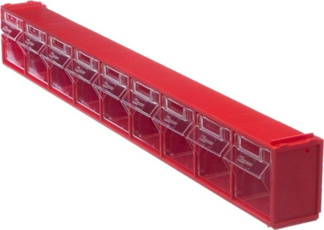 Короб откидной СТЕЛЛА-ТЕХНИК F-600-9 600х68х78мм, 9 ячеек, красный, прозрачный Короб откидной СТЕЛЛА-ТЕХНИК F-600-9 600х68х78мм, 9 ячеек, красный, прозрачный