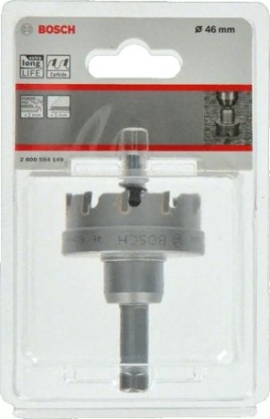 Коронка биметаллическая BOSCH Precision for Sheet Metal твердосплав 46 мм с напайками [2608594149]