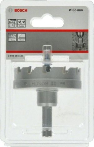 Коронка биметаллическая BOSCH Precision for Sheet Metal твердосплав 65 мм с напайками [2608594157]