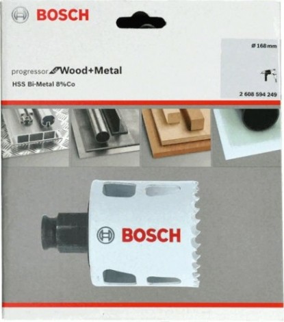 Коронка биметаллическая BOSCH PROGRESSOR 168 мм bim new [2608594249]