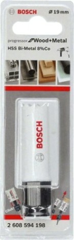Коронка биметаллическая BOSCH PROGRESSOR 19 мм bim mm, new [2608594198]
