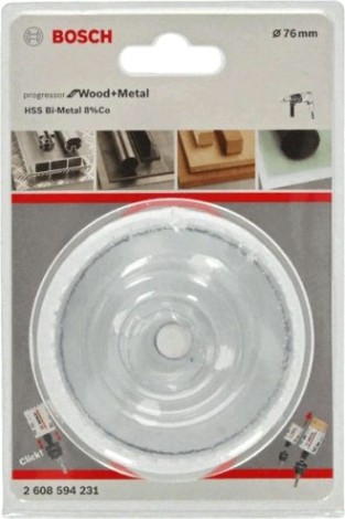 Коронка биметаллическая BOSCH PROGRESSOR 76 мм bim mm, new [2608594231]
