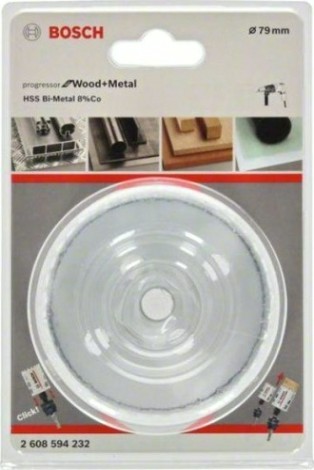 Коронка биметаллическая BOSCH PROGRESSOR for Wood&Metal 79 мм [2608594232]