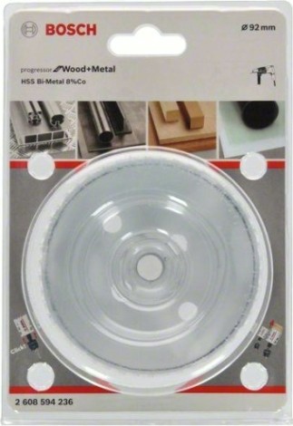 Коронка биметаллическая BOSCH PROGRESSOR for Wood&Metal 92 мм [2608594236]