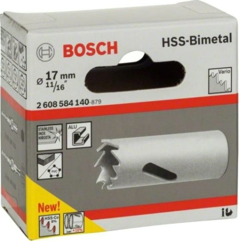Коронка биметаллическая BOSCH STANDARD 17 ММ [2608584140]