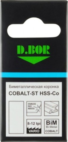 Коронка биметаллическая D.BOR COBALT-ST 16 мм (m42) мелкий зуб [D-HS-BIM-ST-38-016]