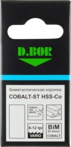 Коронка биметаллическая D.BOR COBALT-ST 32 мм (m42) мелкий зуб [D-HS-BIM-ST-38-032]