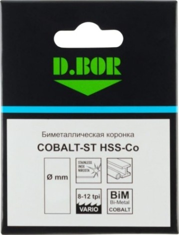 Коронка биметаллическая D.BOR COBALT-ST 44 мм (m42) мелкий зуб [D-HS-BIM-ST-38-044]