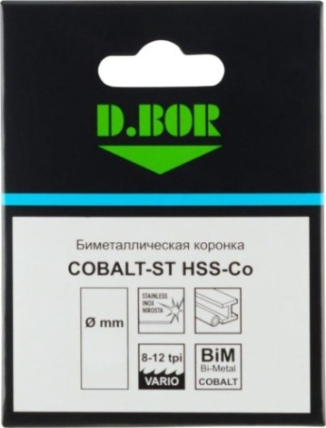 Коронка биметаллическая D.BOR COBALT-ST 64 мм (m42) мелкий зуб [D-HS-BIM-ST-38-064]