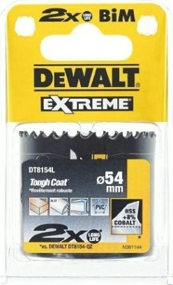 Коронка биметаллическая DeWALT COBALT 54 мм DT8154L-QZ [DT8154L-QZ]