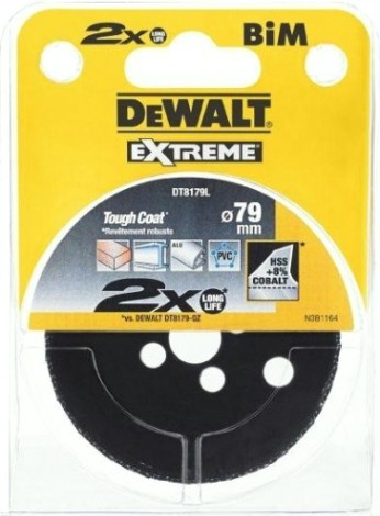 Коронка биметаллическая DeWALT COBALT 79 мм DT8179L-QZ [DT8179L-QZ]