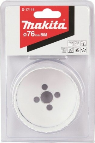 Коронка биметаллическая MAKITA D-17114 76мм