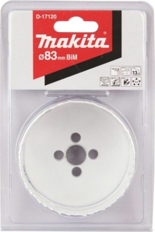 Коронка биметаллическая MAKITA D-17120 83мм Коронка биметаллическая MAKITA D-17120 83мм