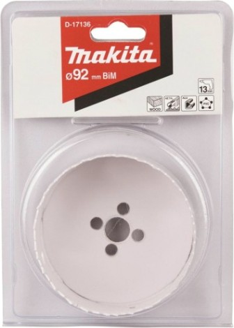 Коронка биметаллическая MAKITA D-17136 92мм Коронка биметаллическая MAKITA D-17136 92мм