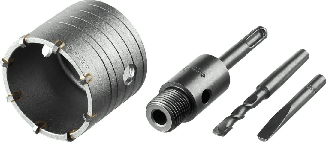 Коронка буровая SDS-plus ЗУБР ПРОФЕССИОНАЛ хвостовик, в сборе, 68 мм [2918-68_z01]