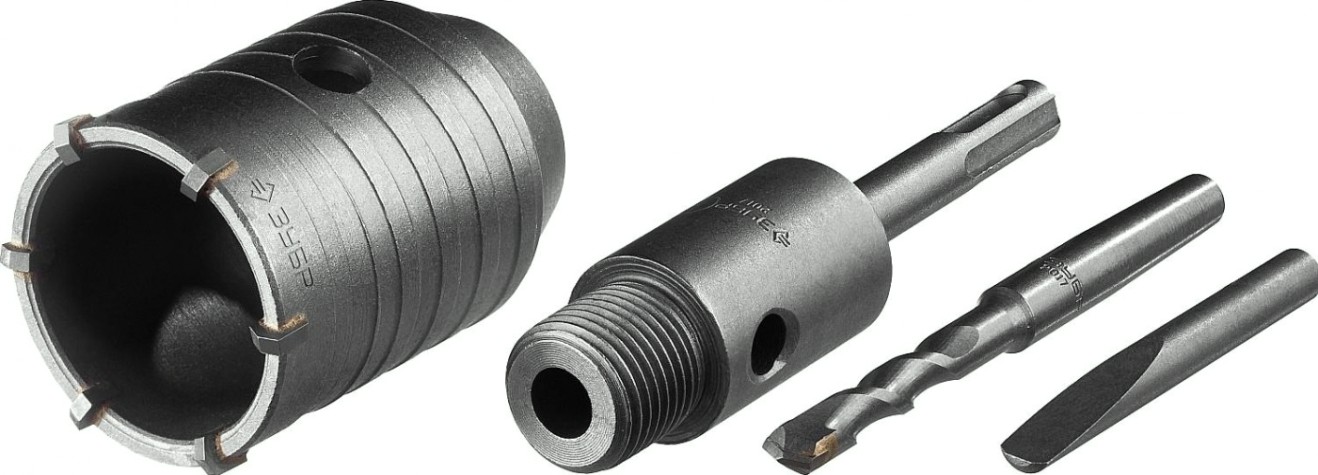 Коронка буровая SDS-plus ЗУБР ПРОФЕССИОНАЛ по бетону с державкой 50 мм [2918-50]