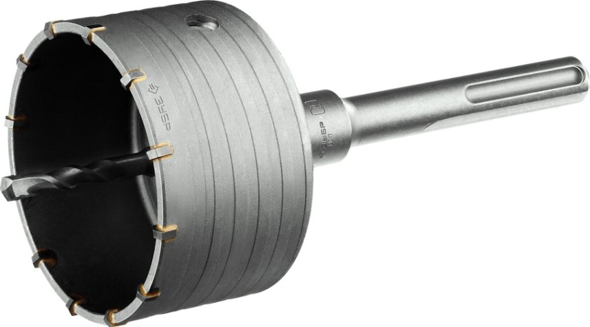 Коронка буровая ЗУБР ПРОФЕССИОНАЛ по бетону с державкой sds-max, 100 мм [2918-100]