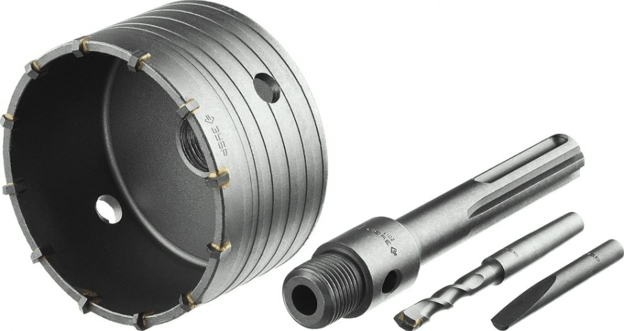 Коронка буровая ЗУБР ПРОФЕССИОНАЛ по бетону с державкой sds-max, 100 мм [2918-100]