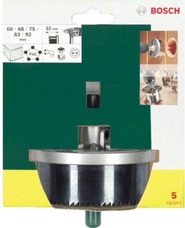 Коронка по дереву BOSCH 60-92 ММ 5шт пильные венцы [2607019451]