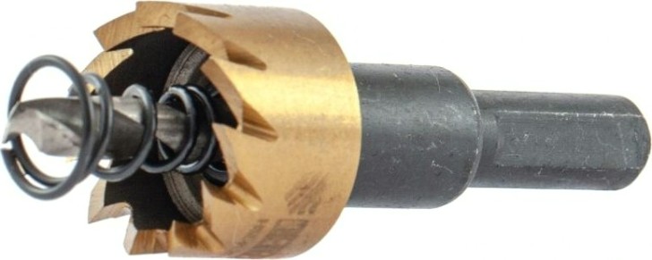 Коронка универсальная Denzel HSS, 20 мм по металлу нитридтитановое покрытие [724101]