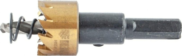 Коронка универсальная Denzel HSS, 20 мм по металлу нитридтитановое покрытие [724101]