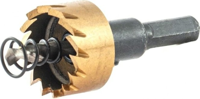 Коронка универсальная Denzel HSS, 25 мм по металлу нитридтитановое покрытие [724104]