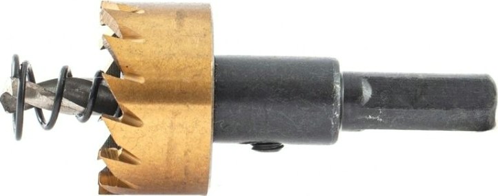 Коронка универсальная Denzel HSS, 25 мм по металлу нитридтитановое покрытие [724104]