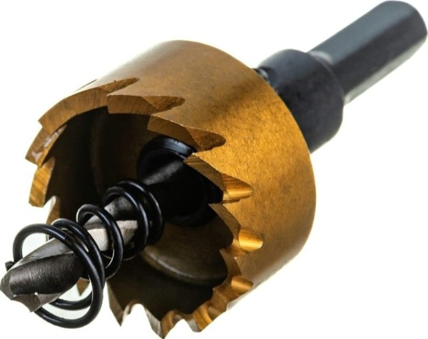 Коронка универсальная Denzel HSS, 26 мм по металлу нитридтитановое покрытие [724105]