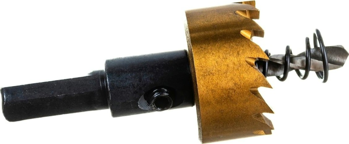 Коронка универсальная Denzel HSS, 26 мм по металлу нитридтитановое покрытие [724105]