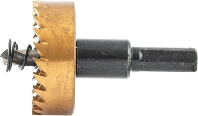 Коронка универсальная Denzel HSS, 40 мм по металлу нитридтитановое покрытие [724112]