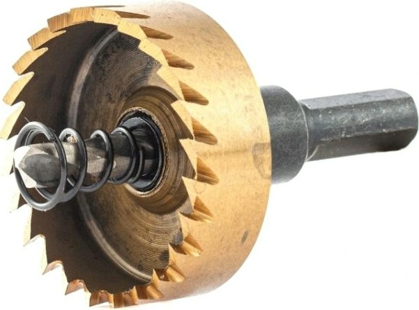 Коронка универсальная Denzel HSS, 41 мм по металлу нитридтитановое покрытие [724113]