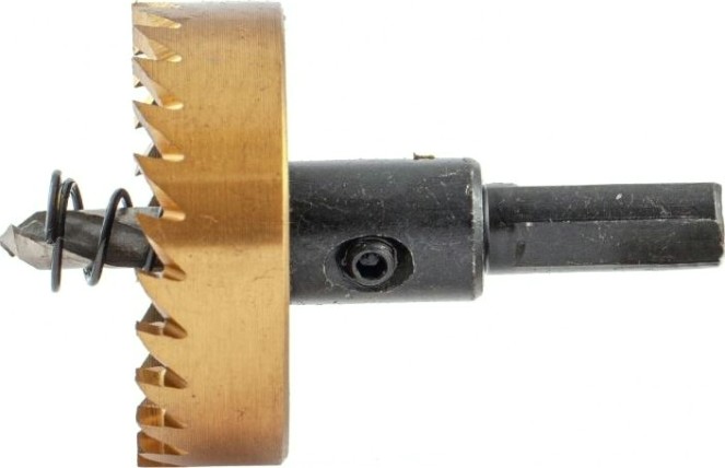 Коронка универсальная Denzel HSS, 45 мм по металлу нитридтитановое покрытие [724115]